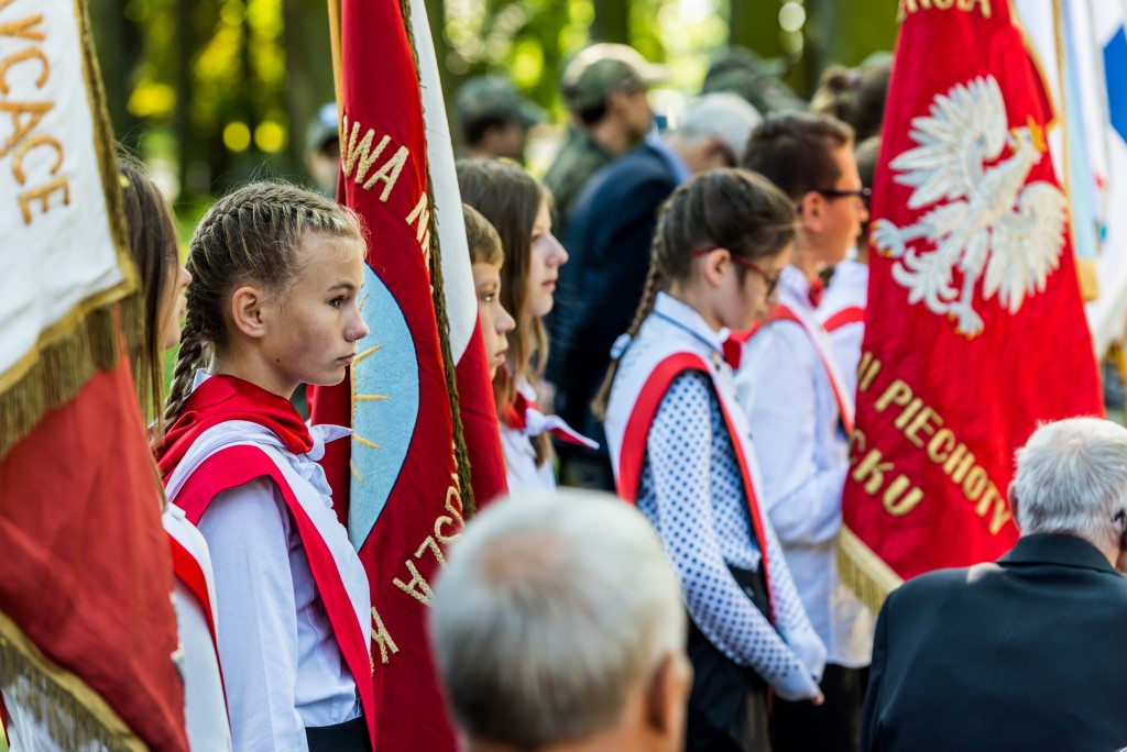 Uroczystości patriotyczne na placu w Parku Rogera Goemerae'a